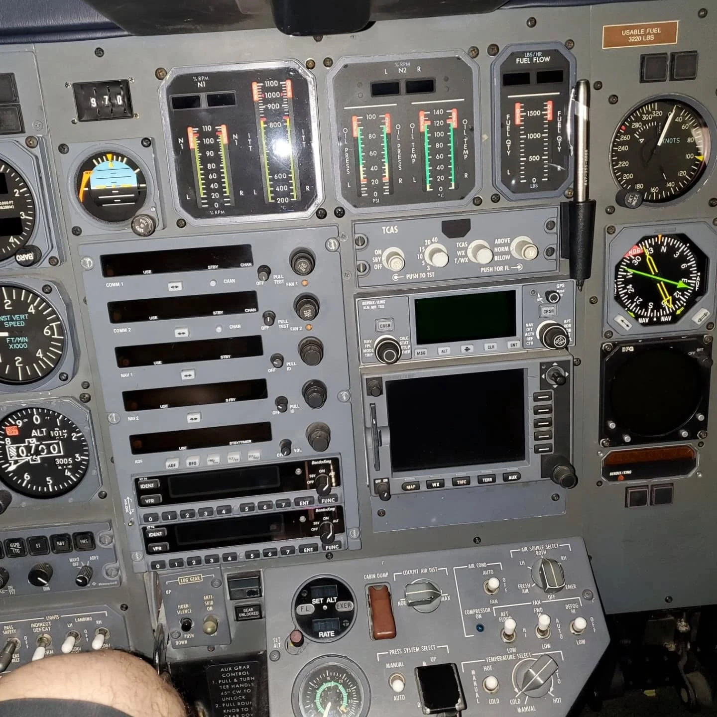 Garmin panel integration — In progress · Center stack equipment removal
